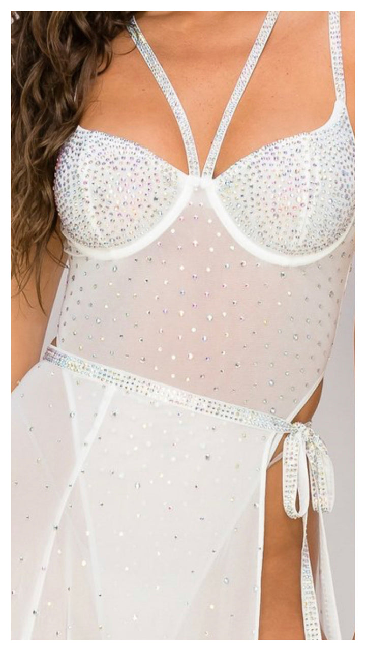 Darling Promises Sexy Swimsuit W/Skirt