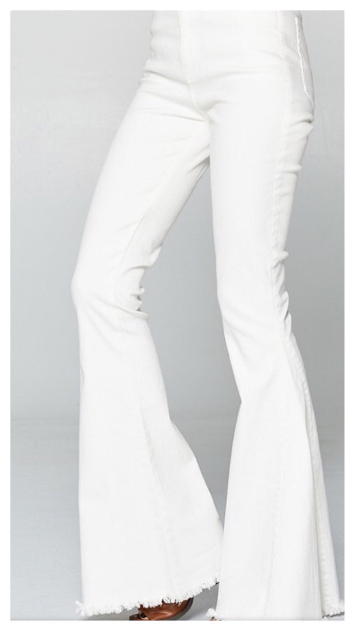 Summer Whites Wide Leg Fringe Denim