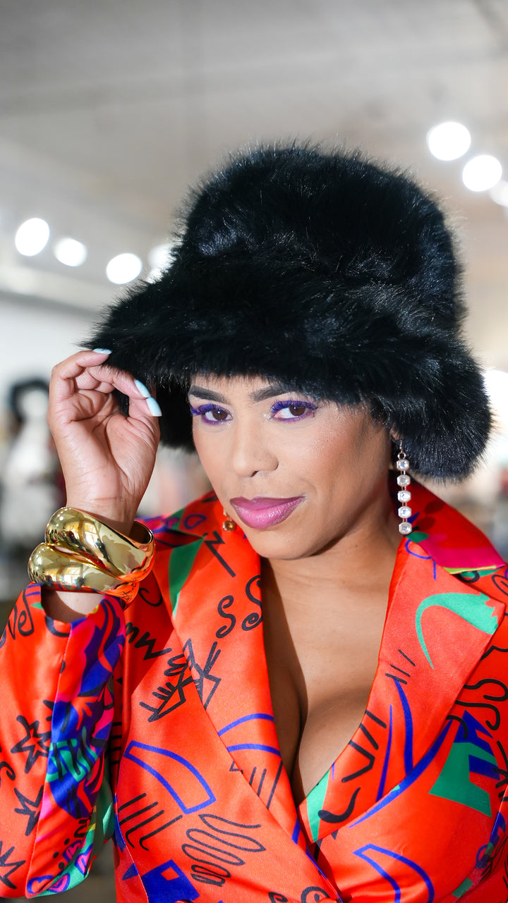 Fluffy Faux Fur Bucket Hat