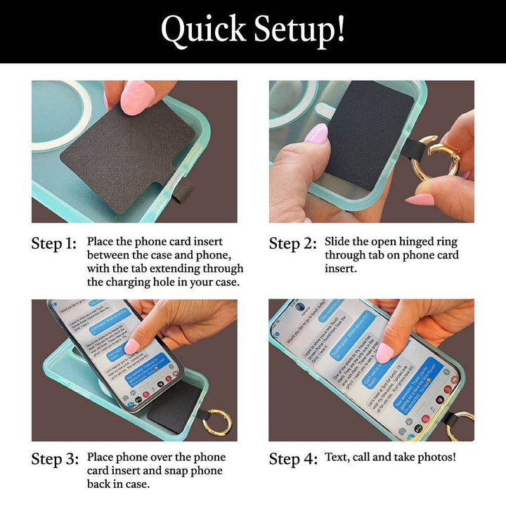 Clip &amp; Go Strap Jacquard design w/Zippered Pouch Classic Phone Holder