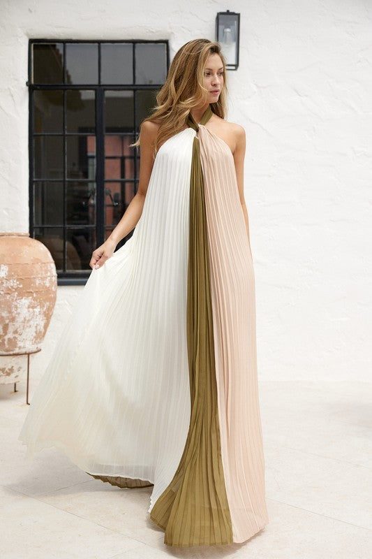 Goddess Flow Pleated Dress