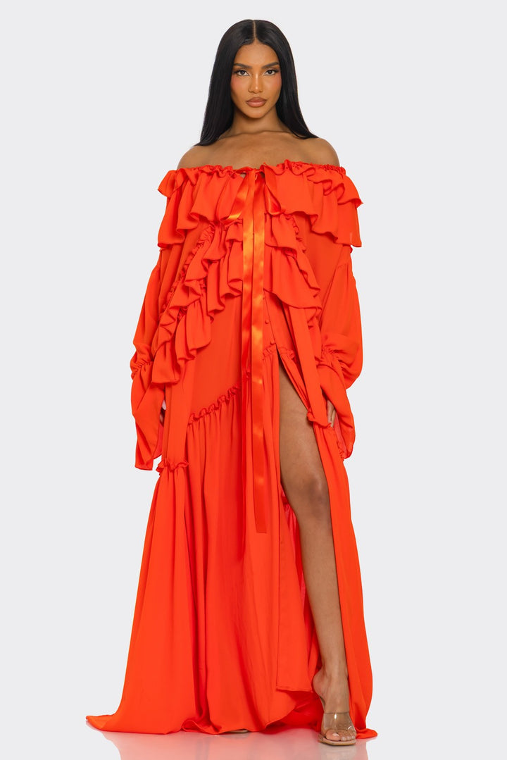 Marisa Ruffle Maxi Dress
