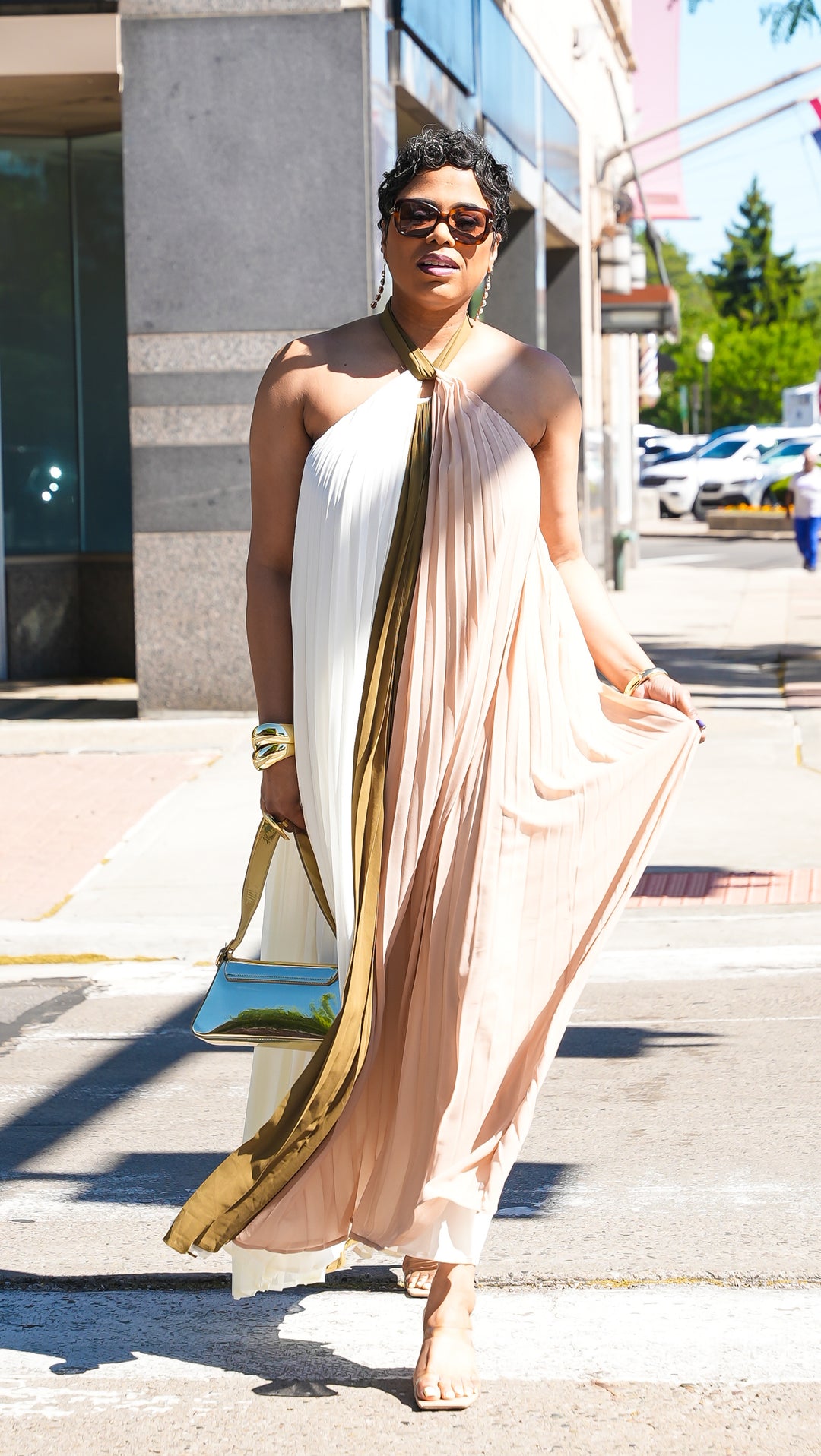 Goddess Flow Pleated Dress