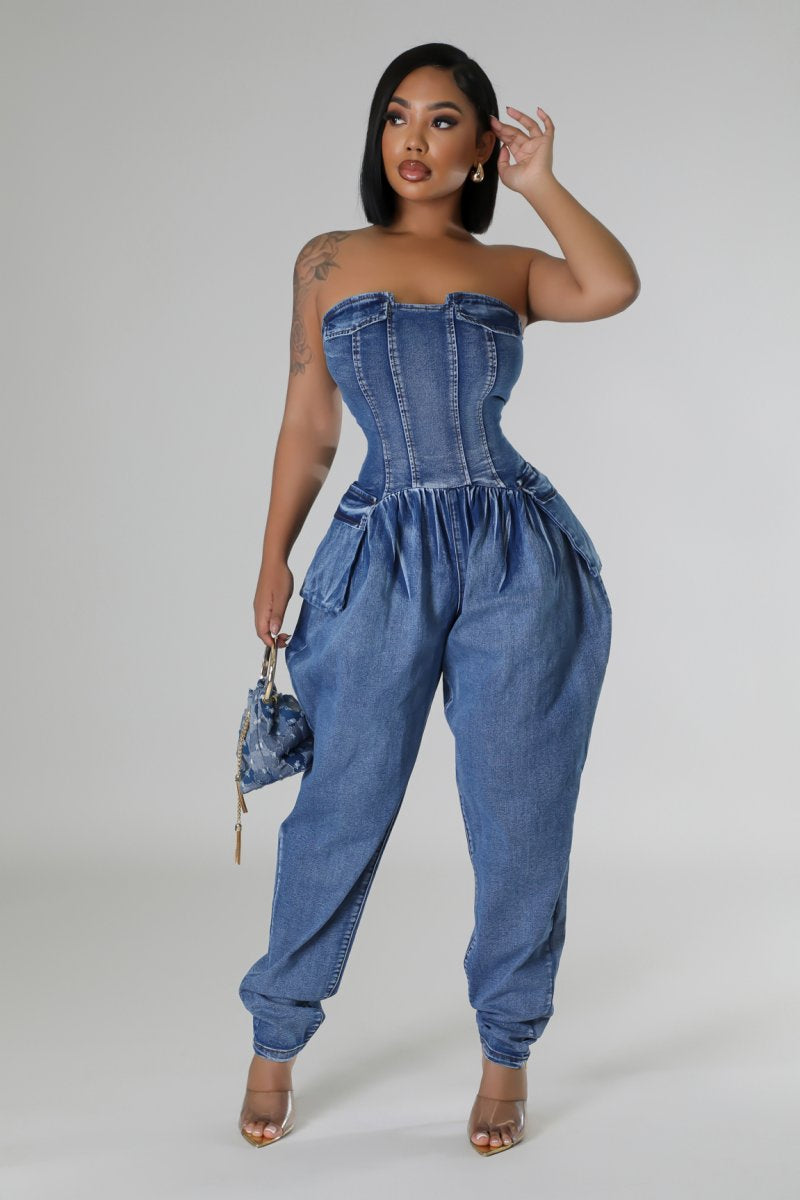 Meliza Tube Stretch Jumpsuit