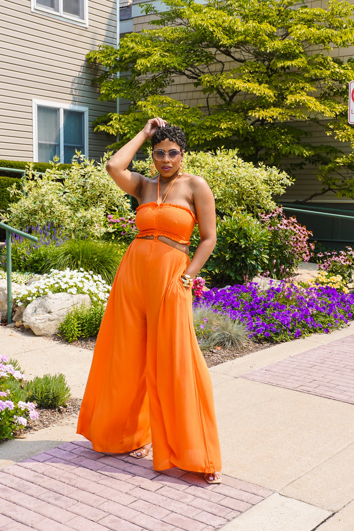 The Haley Rayon Cut-out Tube Jumpsuit
