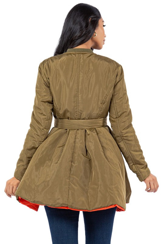The Plot Twist Quilted Peplum Jacket