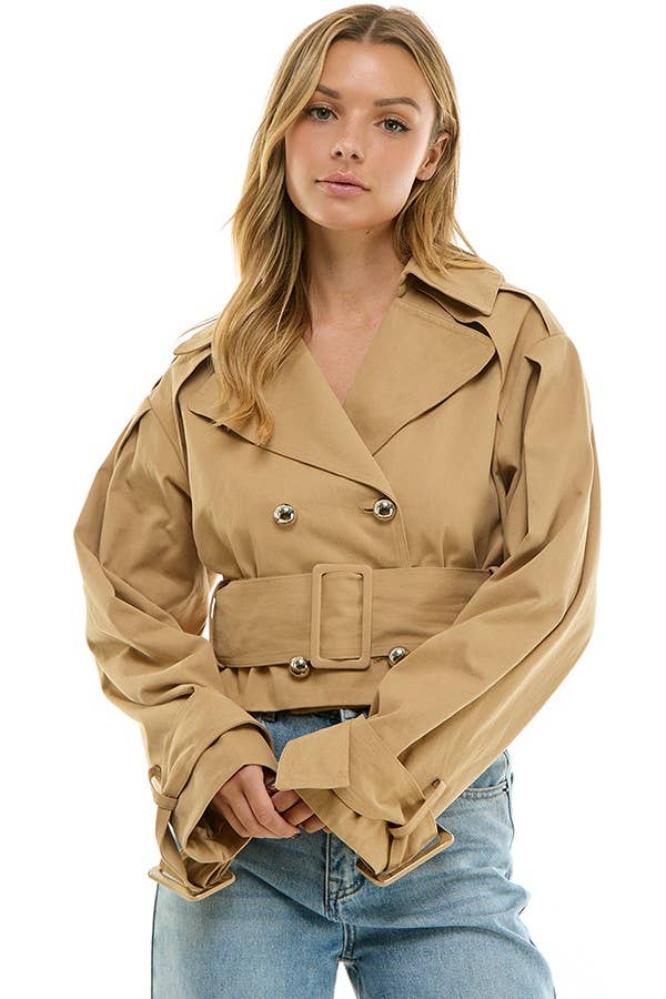 THE UPTOWN CROPPED TRENCH JACKET