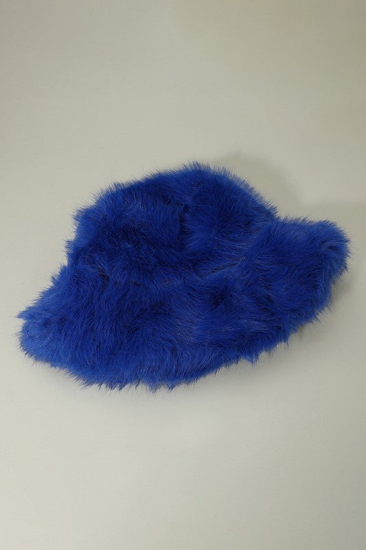Fluffy Faux Fur Bucket Hat