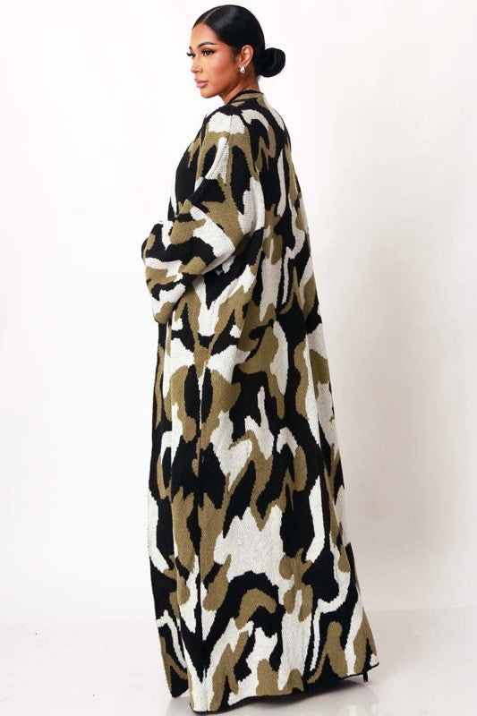The Authority Oversized Camo Cardigan