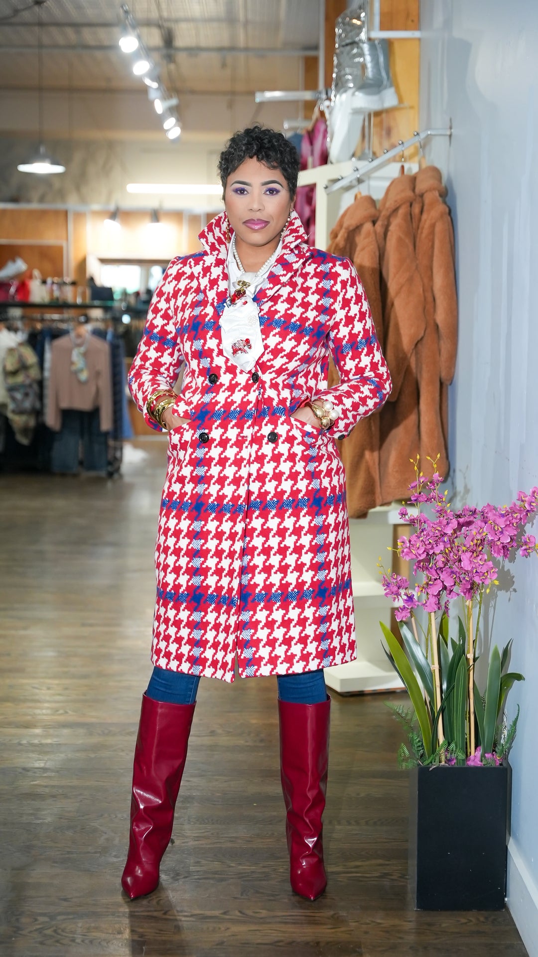 Check it out Houndstooth Coat