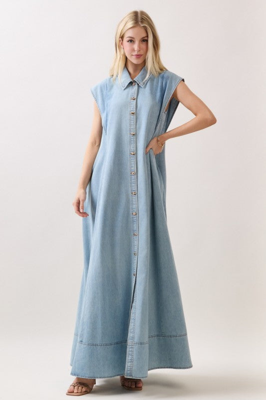 Denim Daydream Maxi Dress