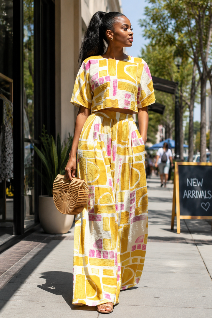 Sunshine Muse Palazzo Pants Set