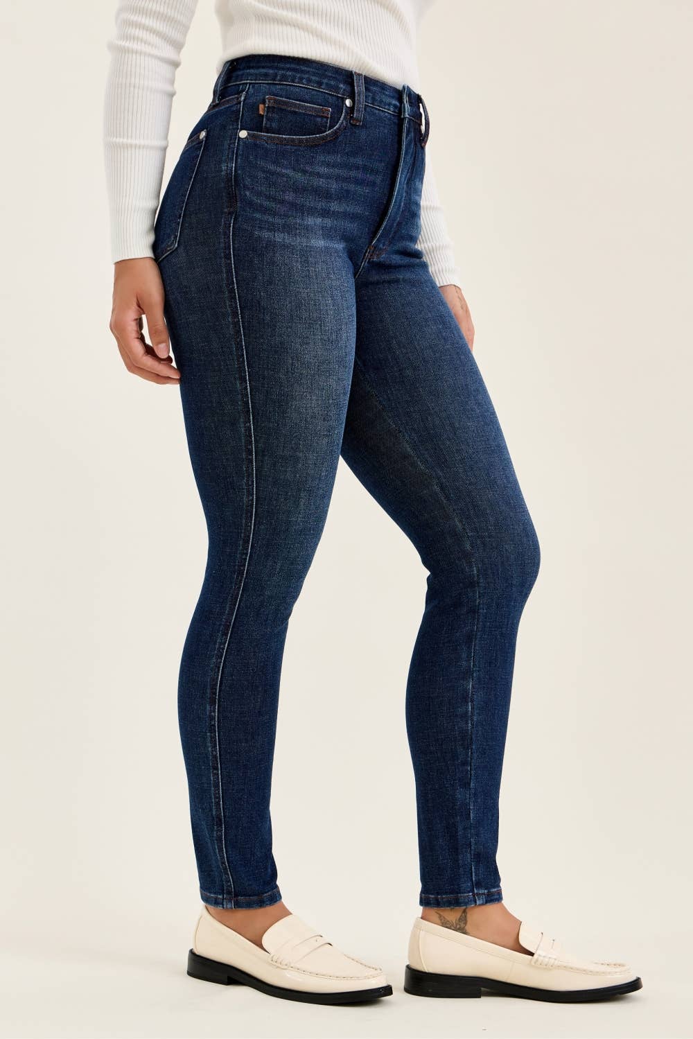 The Uptown| Judy Blue Dark Wash Skinny w/ Bandana Loop