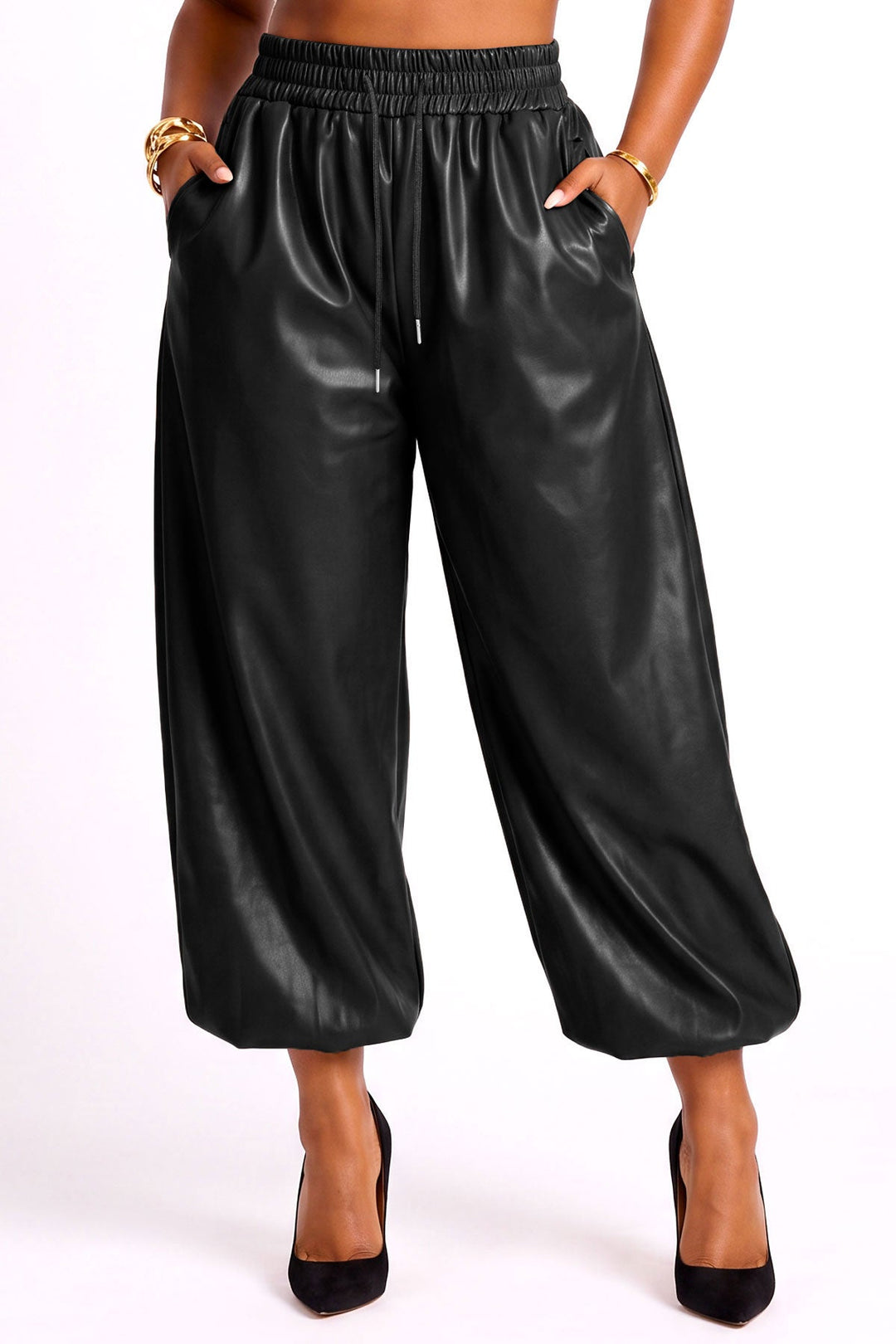 Turn it Around Balloon Joggers (Black)