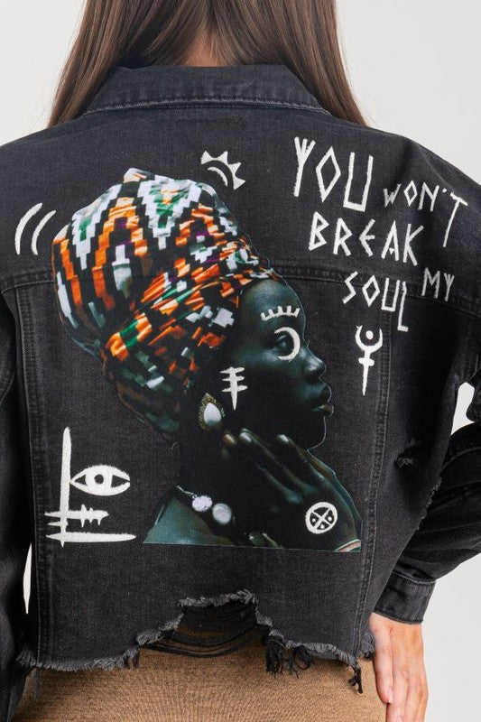 U won’t Break My Soul Crop Jacket