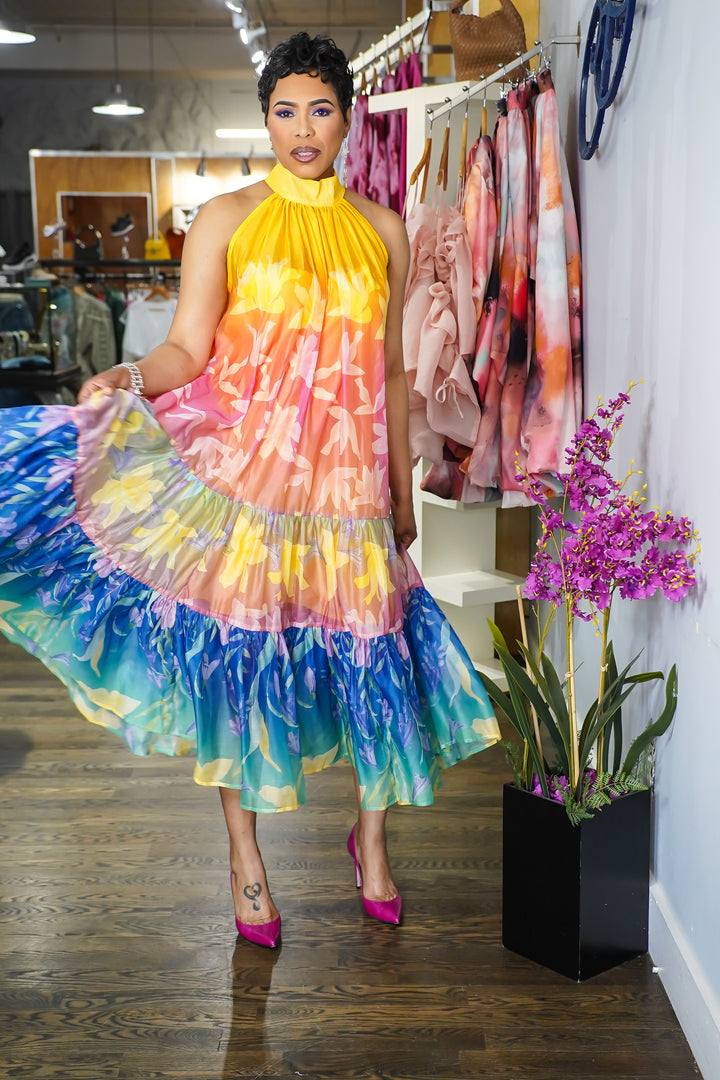 Spring Lake tiered Maxi Dress