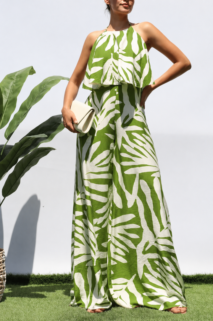 Palm Paradise Palazzo Jumpsuit