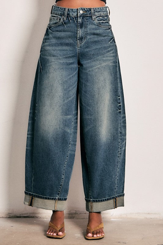 The Curve Appeal Cuffed Barrel Jean