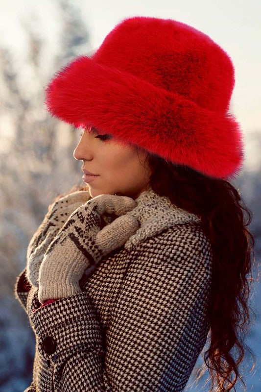 Russian Style Faux Fur Bucket Hat