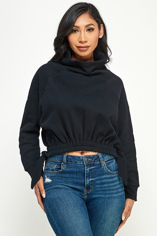 Fleece High Neck Sweatshirt