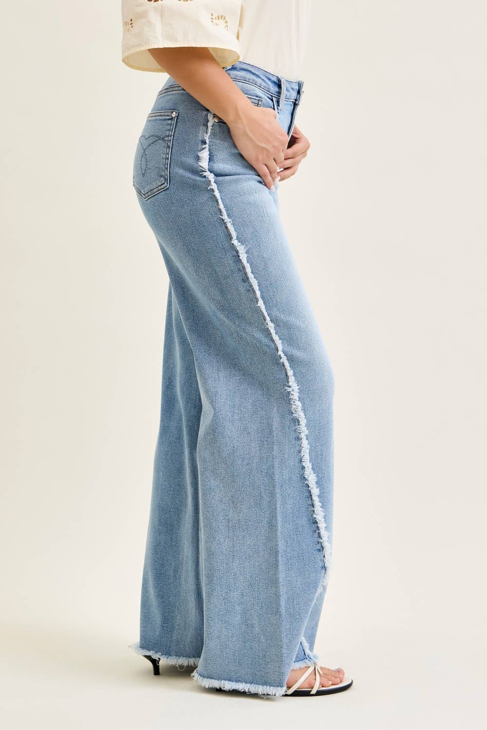 The Split Decision| Judy Blue Wide w/ Raw Twisted Outseam