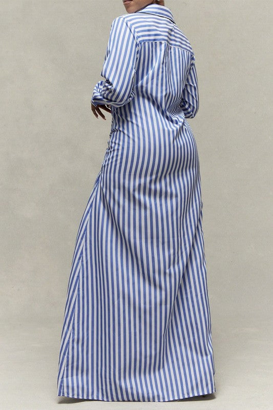 Monaco Affair Shirt Dress (Blue)