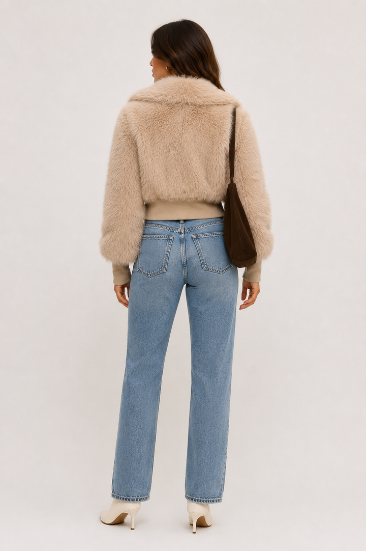 The Aubrey Faux Fur Zipper Jacket