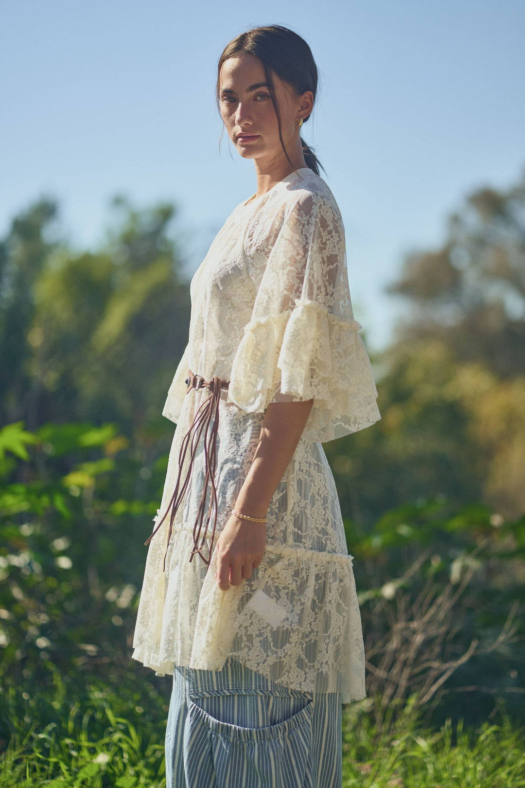 Wild Flower Romance Lace Tunic (Ivory)