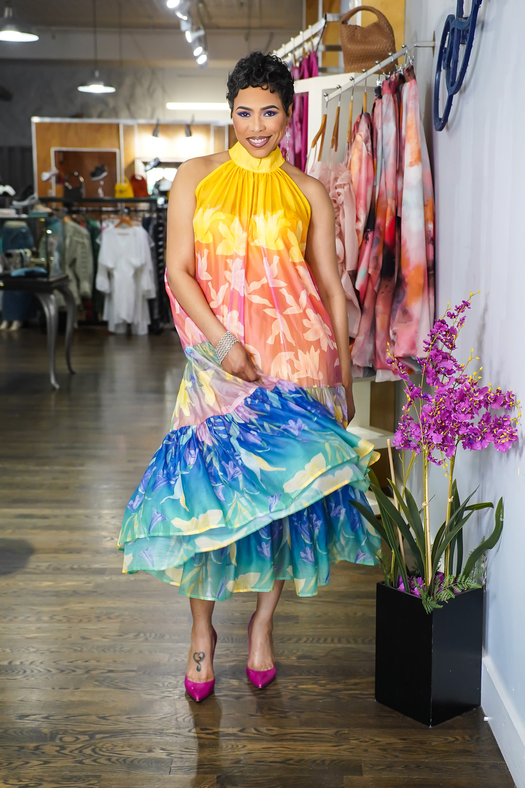 Spring Lake tiered Maxi Dress