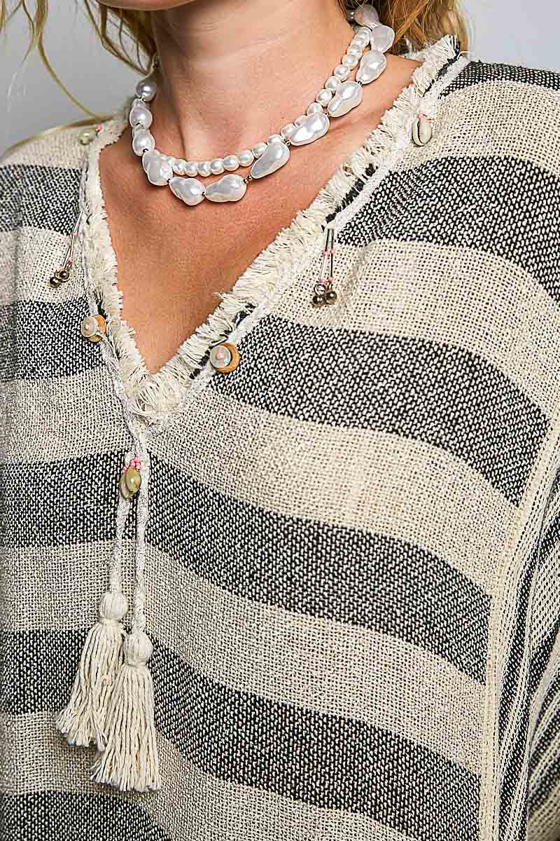 Boho Breeze Oversized Fringe Top