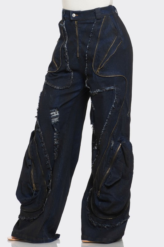 Zip it All Around Cargo Jeans – Blu Jean Blues