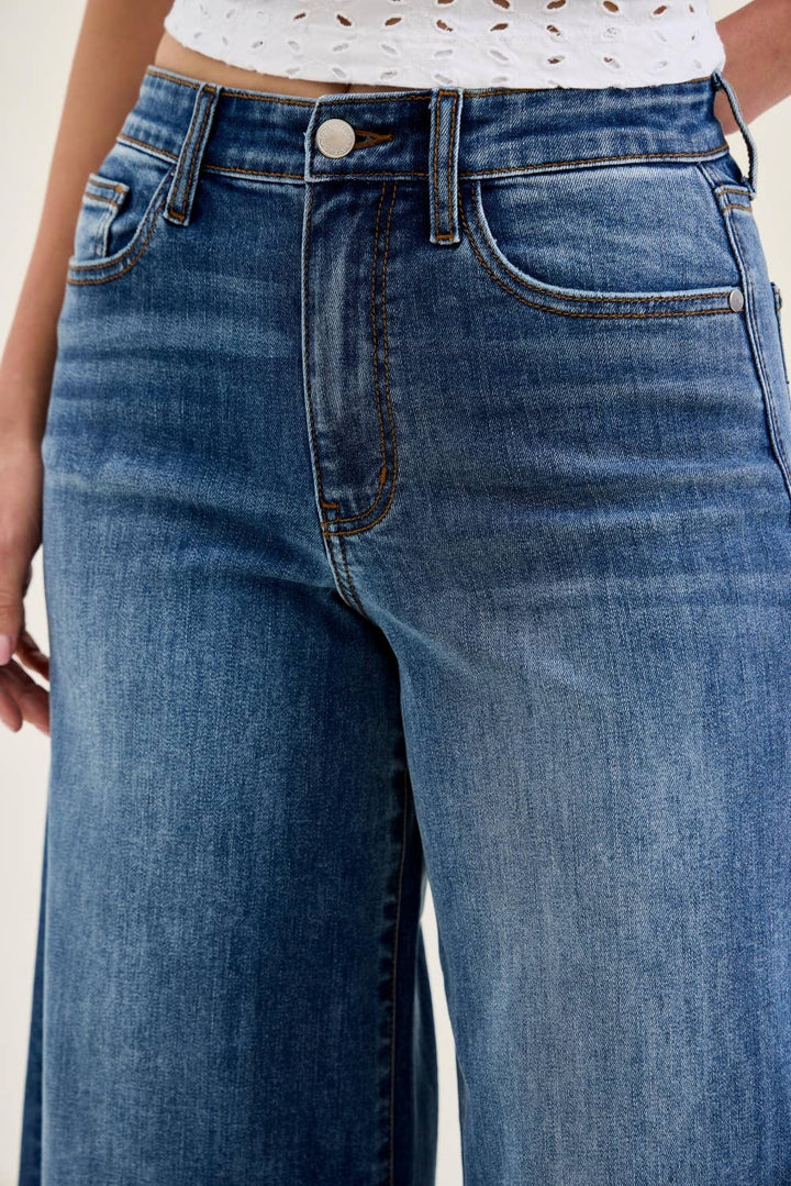 The Skyline Wide Leg Palazzo Jeans| Judy Blue