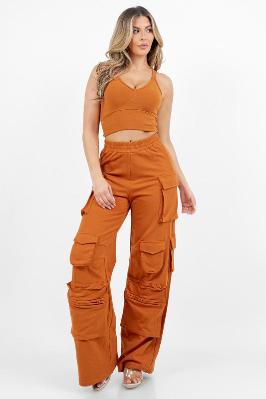 Comfy Big Pockets Cargo pants (Terracotta)