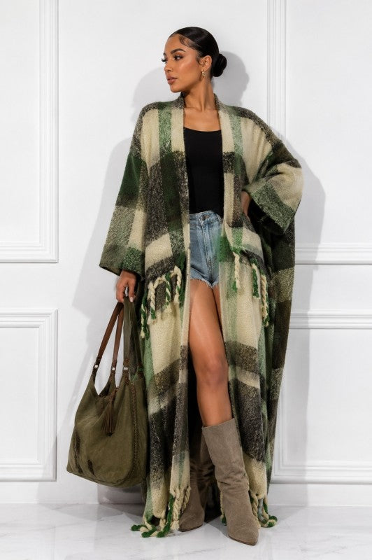 The Green Machine Tassle Cardigan Sweater