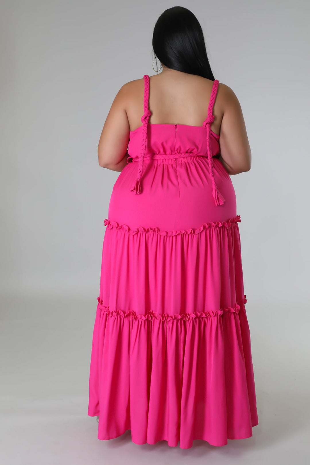 Show off Strappy Tie Waist Dress - (PLUS SIZE ONLY)