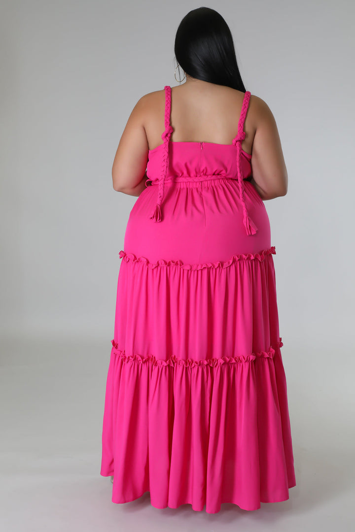 Show off Strappy Tie Waist Dress - (PLUS SIZE ONLY)