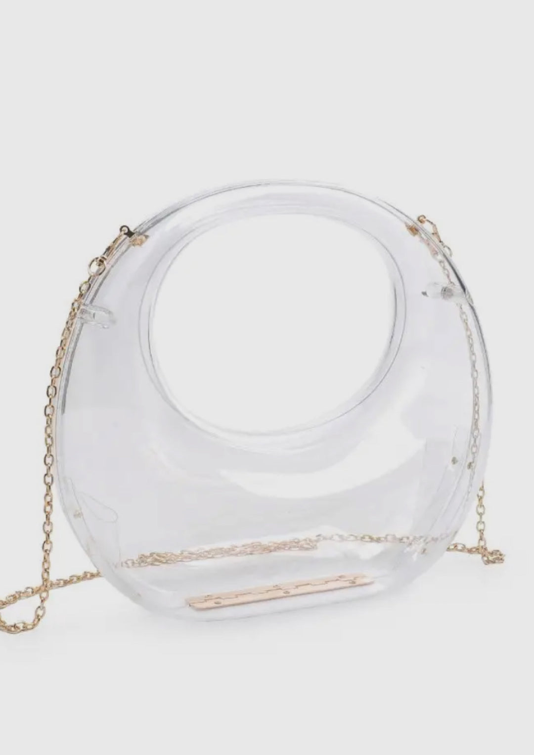 Jessica Round Acrylic Purse (Clear)