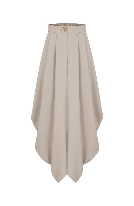 Draped Elegance Harem Pants (Olive)