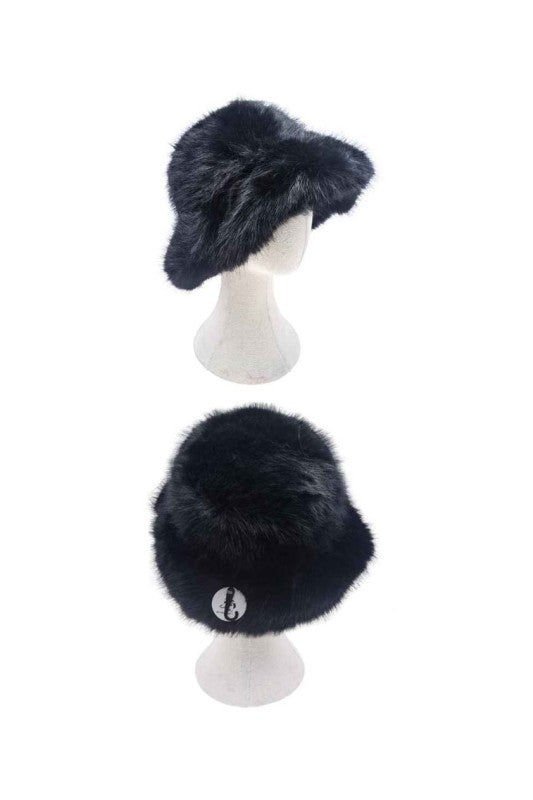 Fluffy Faux Fur Bucket Hat