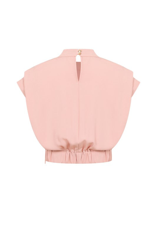 Pleated Over Crop Top