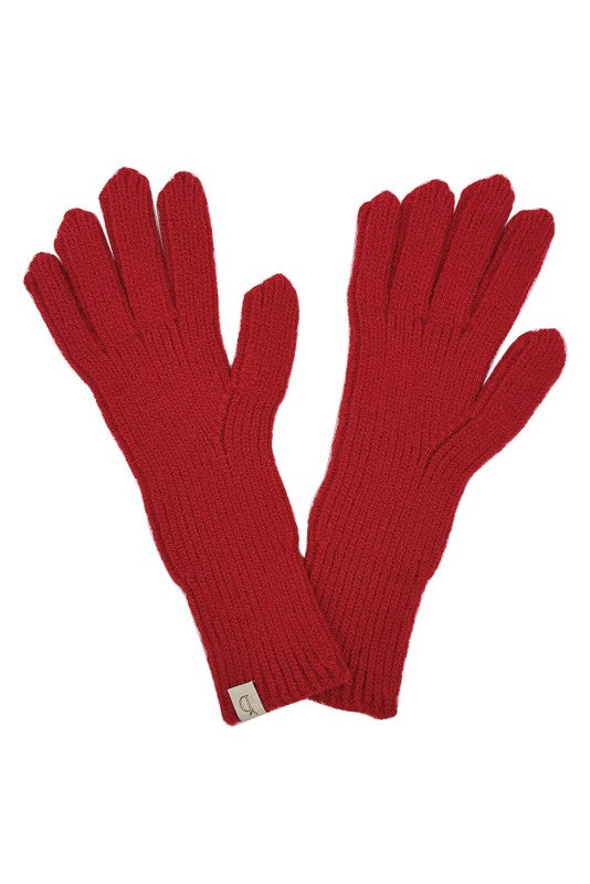 Long Winter Knit Gloves