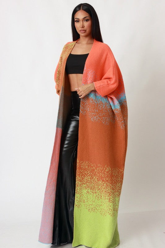 Blended in Ombré Long Cardigan
