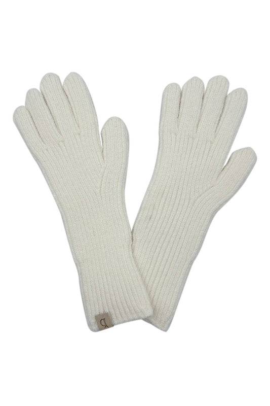 Long Winter Knit Gloves