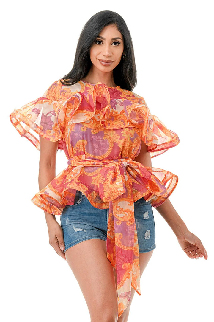 Ruffle Up Peplum Top