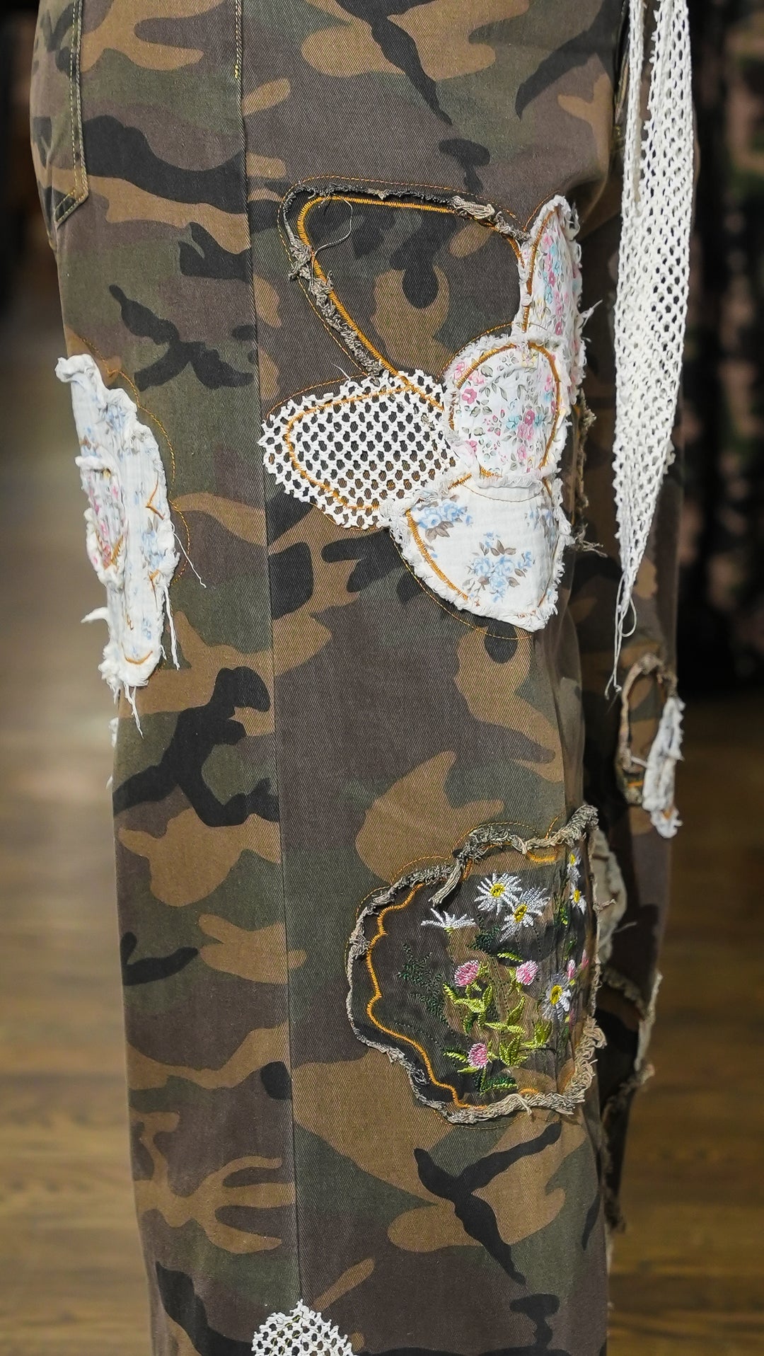 Free Spirit Boho Patchwork Camo Pants
