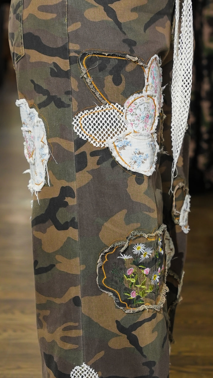 Free Spirit Boho Patchwork Camo Pants