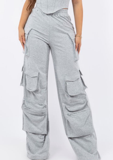 Comfy Big Pockets Cargo pants (Grey)
