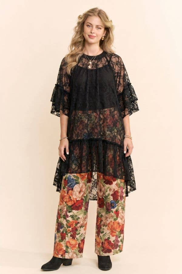 Wild Flower Romance Lace Tunic (Ivory)