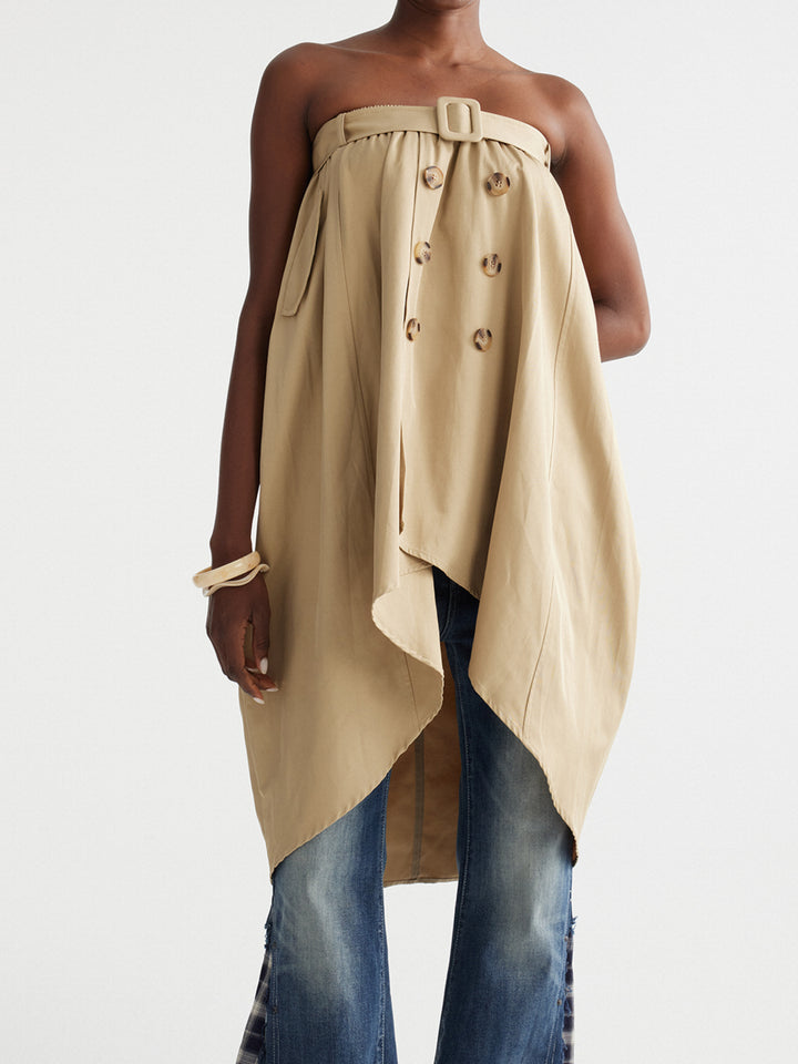 Belted Up Button Top/Dress