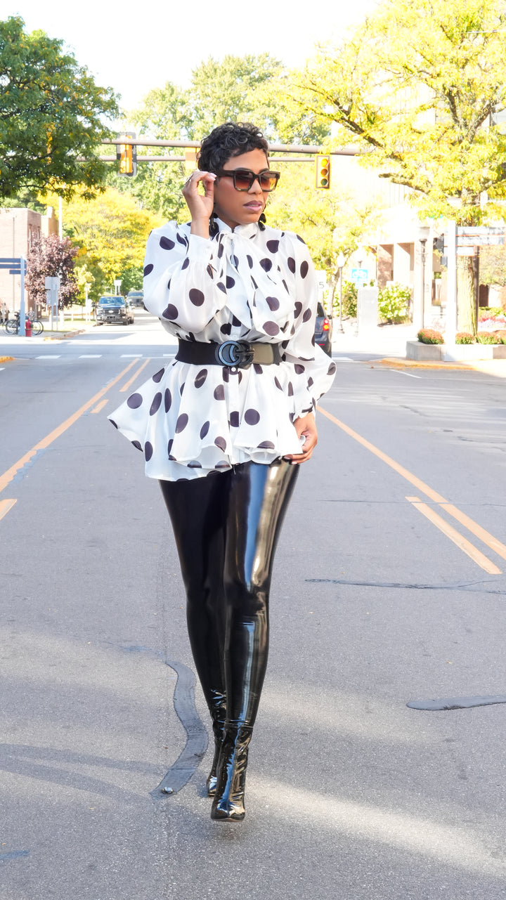 Koko Sheer Polka Dot Top